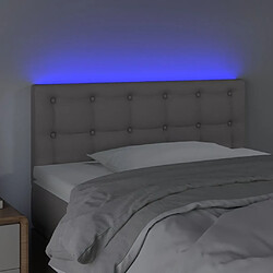 Avis Maison Chic Tête de lit scandinave à LED,meuble de chambre Gris 100x5x78/88 cm Similicuir -MN47697