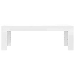 Acheter Maison Chic Table basse,Table Console Table d'appoint, Table pour salon blanc brillant 102x50x36 cm bois d'ingénierie -MN63618