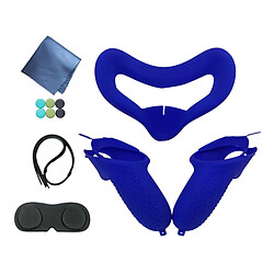 Poignées De Contrôleur De Couverture De Masque Oculaire En Silicone Pour Casque Oculus Quest 2 VR Rouge