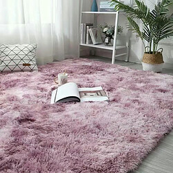 LUUCOZK Tapis à poils longs doux et moelleux pour chambre à coucher et salon - RoseViolet-200 x 300 cm 