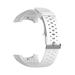 Wewoo Bracelet pour montre connectée Dragonne Sport en silicone POLAR M400 / M430 Blanc 