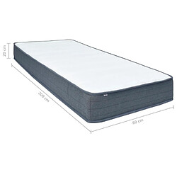 vidaXL Matelas de sommier tapissier 200x80x20 cm pas cher