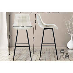 Non Tabouret de bar Dartford velours