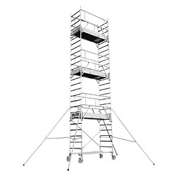 Tubesca Echafaudage roulant Totem 2 Line 180 hauteur de travail 685 m 2 planchers 