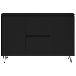 Maison Chic Commode Buffet - Meuble de rangement noir 104x35x70 cm bois d’ingénierie -GKD65920 pas cher