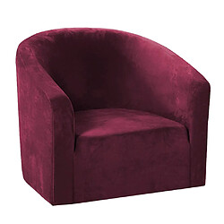 Housse De Canapé De Couleur Unie Housse De Chaise De Baignoire Housse De Canapé élastique Antidérapante Rouge Vin canapé accoudoir couvre fauteuil antidérapant une pièce