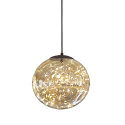 Universal 30 cm 20W lustre en verre moderne simple ambre transparent boule de verre rond loft lustre 3000K restaurant loft cuisine café boule de verre 