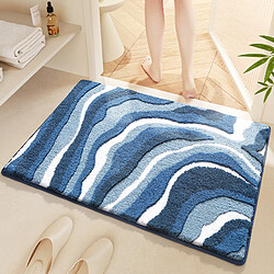 LUUCOZK Tapis de bain antidérapants absorbants à séchage rapide, décoration de salle de bain, motif 2-50x80cm 