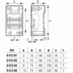 coffret legrand ekinoxe cache-bornes 1 modules à poser en saillie