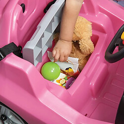 Step2 Push Whisper Ride Voiture Enfant Porteur Auto en ROSE | Véhicule Jouet avec barre de poussée pour Enfants dès 1.5 ans