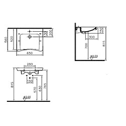 Lavabo PMR standard CONFORMA 65cm S20 - VITRA - 5291B003-0001