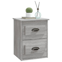 Acheter Maison Chic Table de chevet murale - Table de Nuit sonoma gris 41,5x36x53 cm