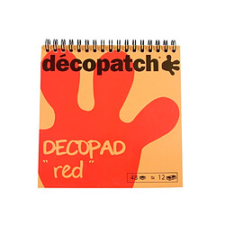 Décopatch - Bloc color Decopad 48 feuilles 15x15cm - Rouge