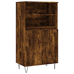 vidaXL Buffet haut Chêne fumé 60x36x110 cm Bois d'ingénierie