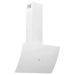 vidaXL Hotte murale 60 cm Acier et verre trempé Blanc