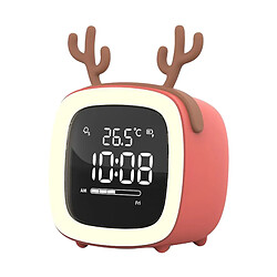 Réveil Numérique Table De Chevet Snap Timer Horloge De Chevet 12 / 24H Orange + Oreille