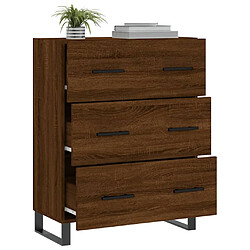 Avis vidaXL Buffet chêne marron 69,5x34x90 cm bois d'ingénierie