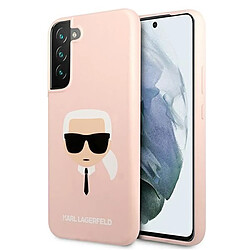 Karl Lagerfeld Silicone Ikonik Karl`s Head - Coque pour Samsung Galaxy S22+ (rose) 