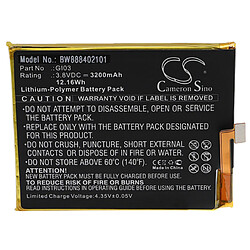 vhbw Batterie remplacement pour Gigaset GI03 pour téléphone portable (3200mAh, 3,8V, Li-polymère) 