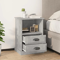 Avis Maison Chic Table de chevet,Table de nuit,Table d'appoint pour salon gris béton 43x36x60 cm -MN85826