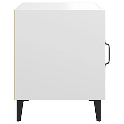 Acheter vidaXL Tables de chevet 2 pcs Blanc Bois d'ingénierie