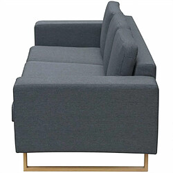 Avis Maison Chic Canapé avec 3 places,Canapé Relax,Sofa de Salon,Banquette Tissu Gris foncé -GKD841163