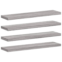 vidaXL Étagères murales 4 pcs sonoma gris 40x10x1,5 cm bois ingénierie