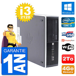 PC HP Compaq Pro 6300 SFF Intel i3-2120 RAM 4Go Disque Dur 2To Windows 10 Wifi - Occasion