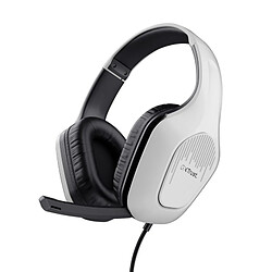 Casque Trust 25147 GXT415W Blanc Noir Trust GXT 415W Zirox Casque Avec fil Arceau Jouer Blanc