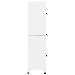 Avis vidaXL Armoire à casiers Blanc 38x45x180 cm Acier