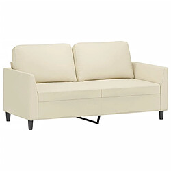 Maison Chic Canapé à 2 places,Sofa de Salon,Canapé droit Crème 140 cm Similicuir -GKD521507