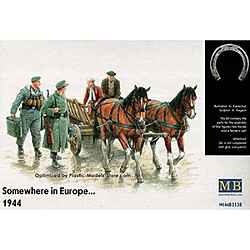 Masterbox Master Box Somewhere in Europe 1944 (4 Figures 2 Horses and Cart) Figure Model Building Kits (135 Scale)