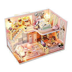 Dollhouse Miniature avec des Meubles, DIY Dollhouse Kit Plus Étanche À La Poussière, Creative Filles Rêver Maison, cadeau d'anniversaire ou D'autres