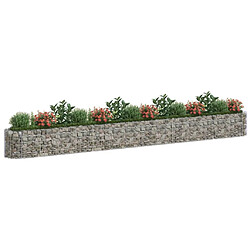 Avis Maison Chic Jardinière,Lit surélevé - Bac à fleurs - pot de fleur à gabion Fer galvanisé 540x50x50 cm -GKD15712