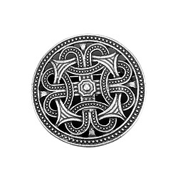 Symbole Norvégien Du Bouclier Viking Médiéval Broche Ovale Châle Châle Chandail Broche 1