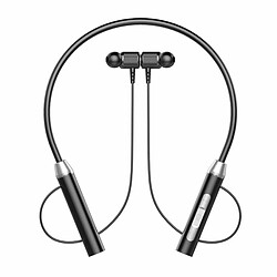 Écouteurs Sans Fil Bluetooth 5.2 Casque De Réduction De Bruit Intra-Auriculaire Casque De Sport Ergonomique Suspendu Au Cou Noir 