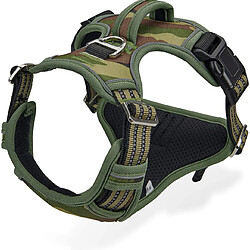 Universal Tactique sans câble Durable Durable Lourd Camouflage Réfléchissant Animaux de compagnie Harness Manette de contrôle