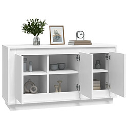 Avis vidaXL Buffet blanc 102x35x55 cm bois d'ingénierie