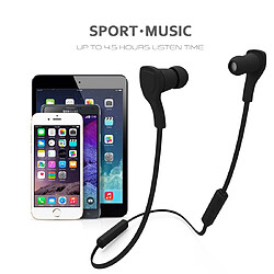 Wewoo Casque de sport Écouteurs intra-auriculaires Bluetooth sans fil style BT-H06 magnétiques V4.1 Noir pas cher