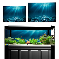 Avis 2 Pcs 3D Aquarium Fond Réservoir Toile De Fond Statique S'accrochent Papier Peint Autocollant S / M