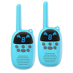 2 Pcs 400-470 MHz Enfants Talkie Walkie Radio Bidirectionnelle Radio Sans Fil Bleu