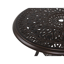 Beliani Table de jardin Métal Marron foncé ANCONA pas cher