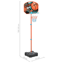 vidaXL Ensemble de jeu de basket-ball portable réglable 109-141 cm pas cher