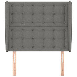 Avis Maison Chic Tête de lit scandinave avec oreilles,meuble de chambre Gris foncé 103x23x118/128 cm Tissu -MN33701