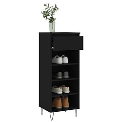 Acheter Maison Chic Armoire à Chaussures Noir,Meuble de Rangement à Chaussures 40x36x105 cm Bois d'ingénierie -MN56690