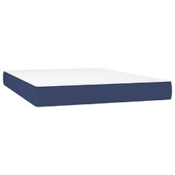 Maison Chic Matelas de lit à ressorts ensachés, Matelas doux Bleu 140x190x20 cm Tissu -GKD41296