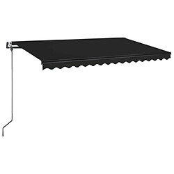 Maison Chic Auvent automatique | Store banne extérieur | Marquise capteur de vent et LED 400x350 cm Anthracite -MN47423