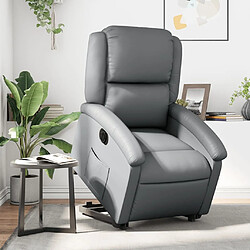 Maison Chic Fauteuil Relax pour salon, Fauteuil inclinable électrique gris similicuir -GKD10205