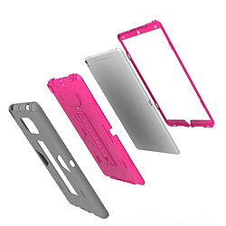 Wewoo Coque Magenta et gris pour iPad Pro 10.5 pouces PC + Silicone Antichoc Housse de protection arrière avec support + pas cher