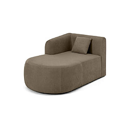 Lisa Design Ikare - module d'assise méridienne gauche - en tissu Ikare - module d'assise méridienne gauche - en tissu - Taupe